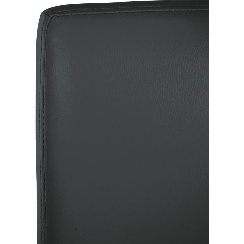 Tabouret de bar minimaliste en Polyuréthane Gris foncé Métal Noir Wivany  - 5