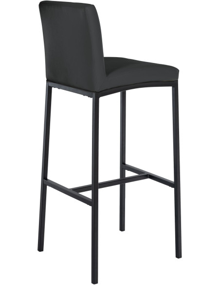 Tabouret de bar minimaliste en Polyuréthane Gris foncé Métal Noir Wivany  - 2