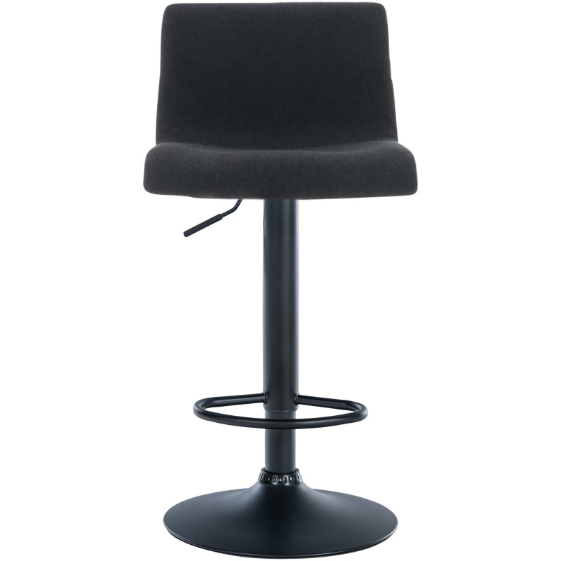 Tabouret de bar moderne en Tissu Noir Métal Noir Stano - 3