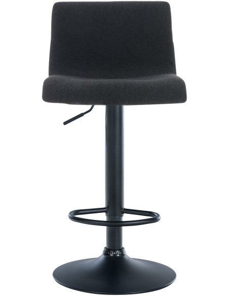 Tabouret de bar moderne en Tissu Noir Métal Noir Stano - 3