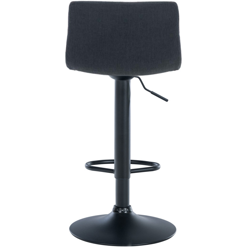 Tabouret de bar moderne en Tissu Noir Métal Noir Stano - 4