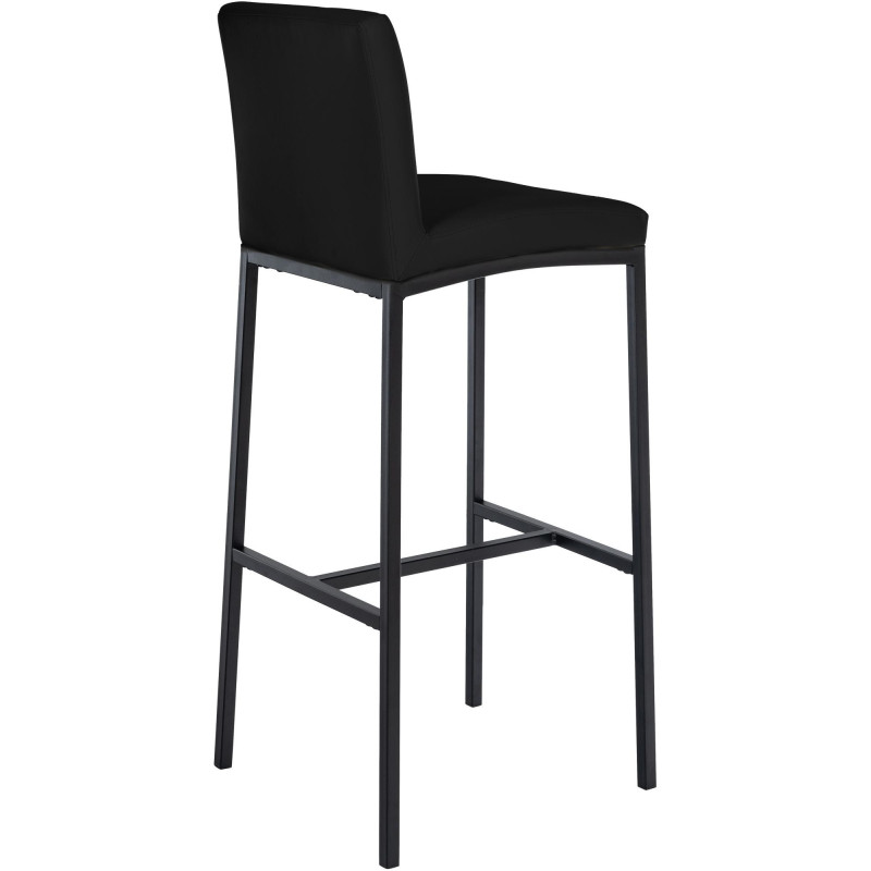 Tabouret de bar minimaliste en Polyuréthane Noir Métal Noir Wivany  - 2