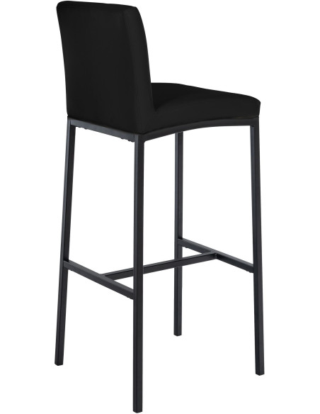 Tabouret de bar minimaliste en Polyuréthane Noir Métal Noir Wivany  - 2