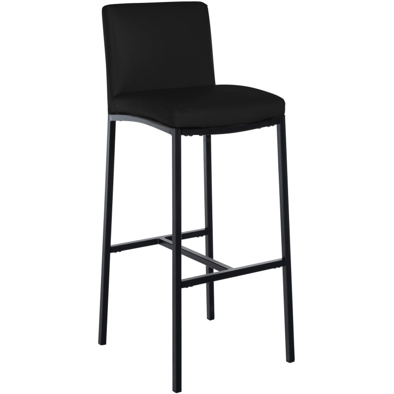 Tabouret de bar minimaliste en Polyuréthane Noir Métal Noir Wivany  - 1