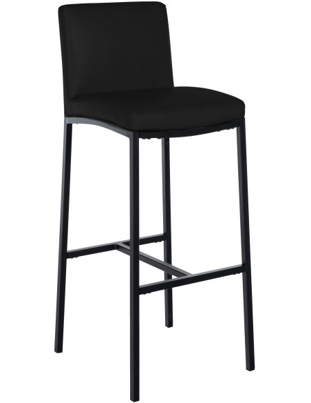 Tabouret de bar minimaliste en Polyuréthane Noir Métal Noir Wivany  - 1