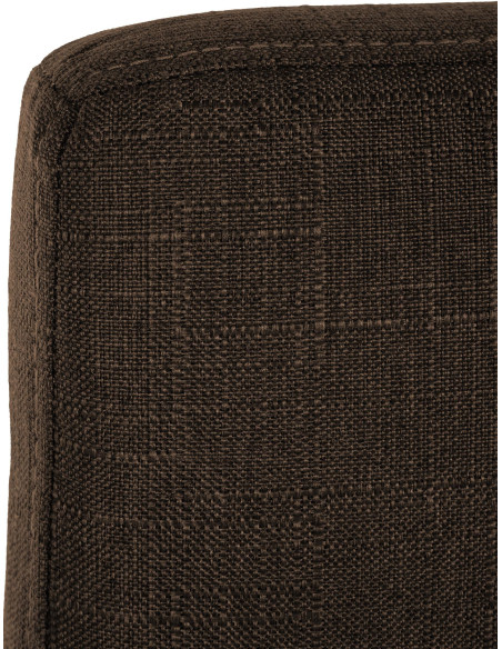 Tabouret de bar minimaliste en Tissu Marron Métal Noir Wivany  - 5