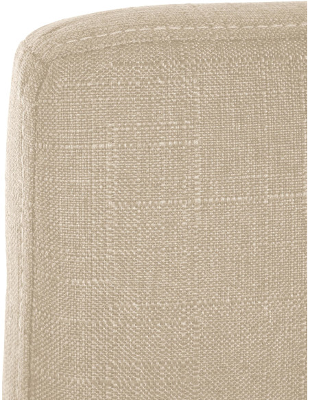 Tabouret de bar minimaliste en Tissu Blanc crème Métal Noir Wivany - 5