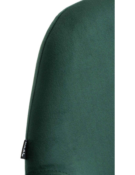Tabouret de bar moderne en Velours Vert foncé Métal Doré Gylvan - 6