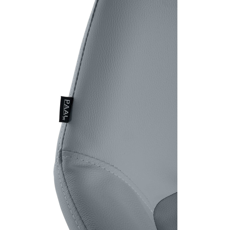 Tabouret de bar moderne en Polyuréthane Gris Métal Doré Gylvan - 4