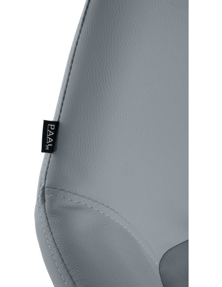 Tabouret de bar moderne en Polyuréthane Gris Métal Doré Gylvan - 4