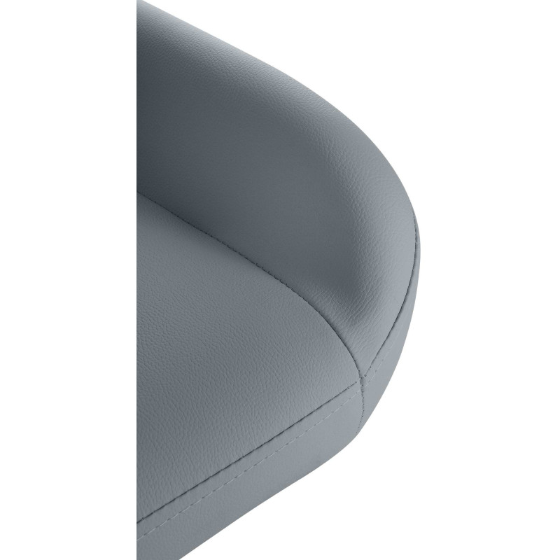 Tabouret de bar moderne en Polyuréthane Gris Métal Doré Gylvan - 3