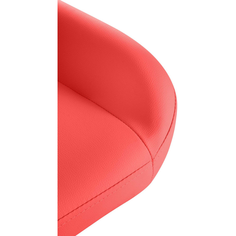 Tabouret de bar moderne en Polyuréthane Rouge Métal Doré Gylvan - 3