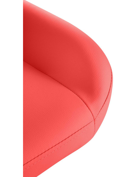 Tabouret de bar moderne en Polyuréthane Rouge Métal Doré Gylvan - 3