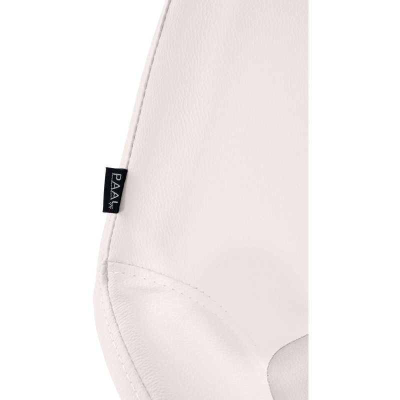 Tabouret de bar moderne en Polyuréthane Blanc Métal Doré Gylvan - 4