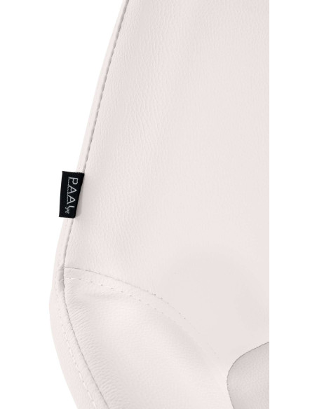 Tabouret de bar moderne en Polyuréthane Blanc Métal Doré Gylvan - 4