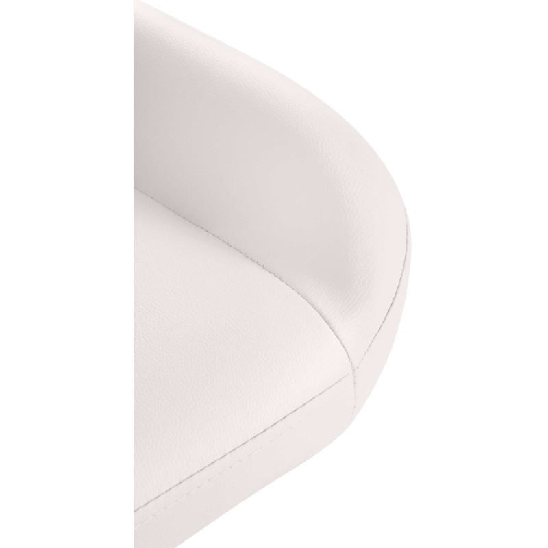Tabouret de bar moderne en Polyuréthane Blanc Métal Doré Gylvan - 3