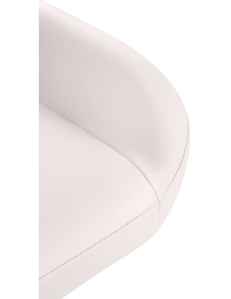 Tabouret de bar moderne en Polyuréthane Blanc Métal Doré Gylvan - 3