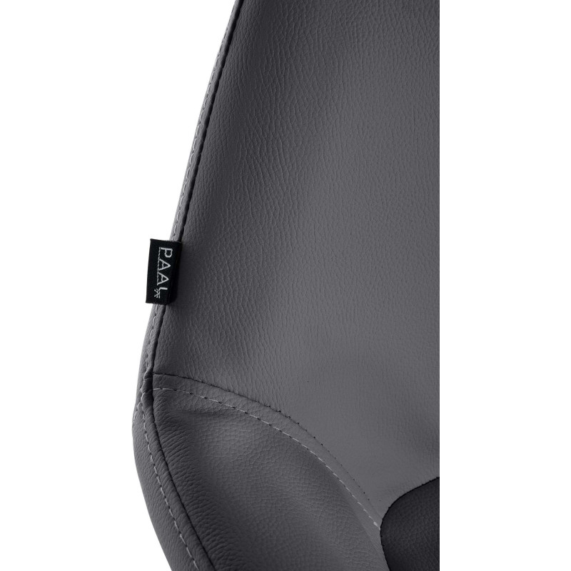 Tabouret de bar moderne en Polyuréthane Noir Métal Doré Gylvan - 4