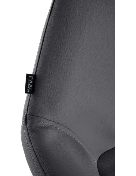 Tabouret de bar moderne en Polyuréthane Noir Métal Doré Gylvan - 4