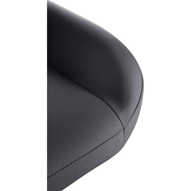 Tabouret de bar moderne en Polyuréthane Noir Métal Doré Gylvan - 3