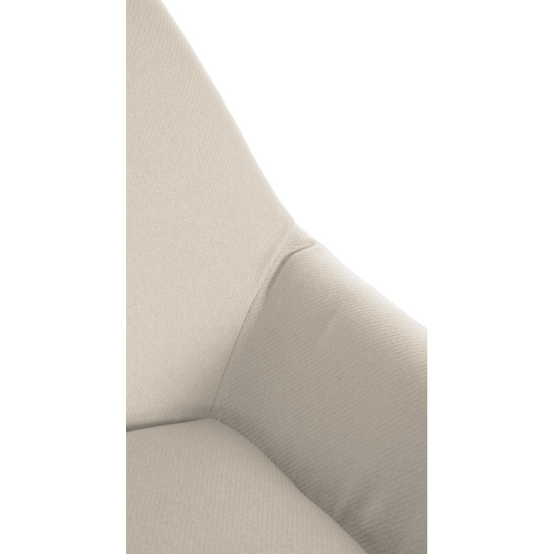 Tabouret de bar moderne en Tissu Blanc crème Métal Doré Gylvan - 4