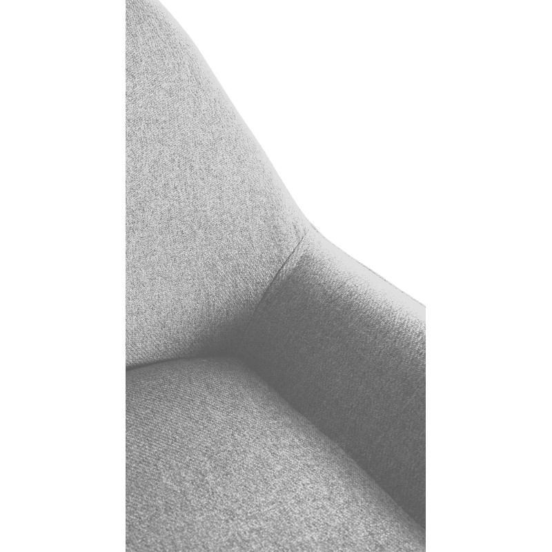 Tabouret de bar moderne en Tissu Gris Métal Doré Gylvan - 4