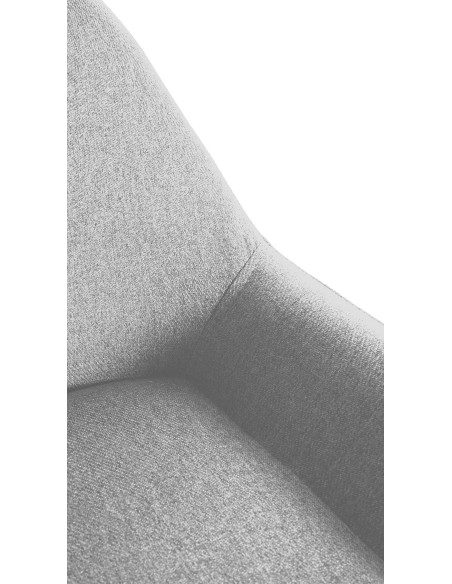 Tabouret de bar moderne en Tissu Gris Métal Doré Gylvan - 4