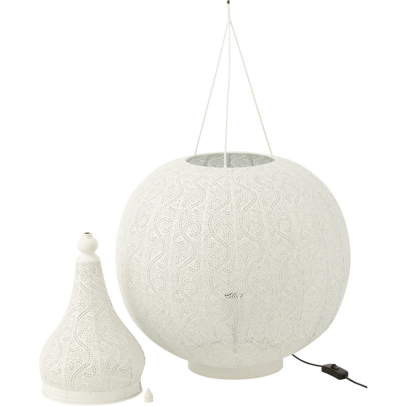 Lampe à poser Goutte XL en Métal Blanc Aladin - 4