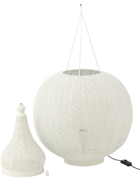 Lampe à poser Goutte XL en Métal Blanc Aladin - 4