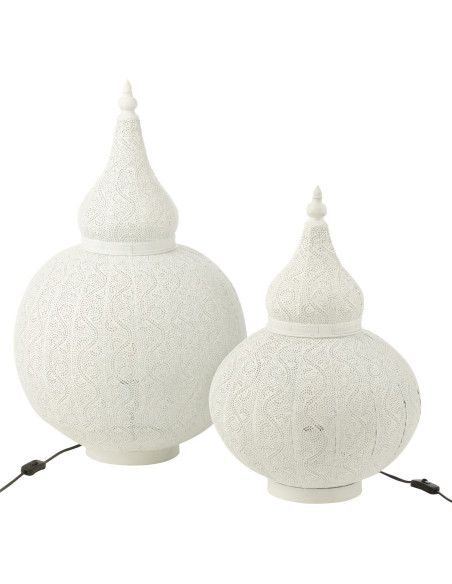 Lampe à poser Goutte XL en Métal Blanc Aladin - 5