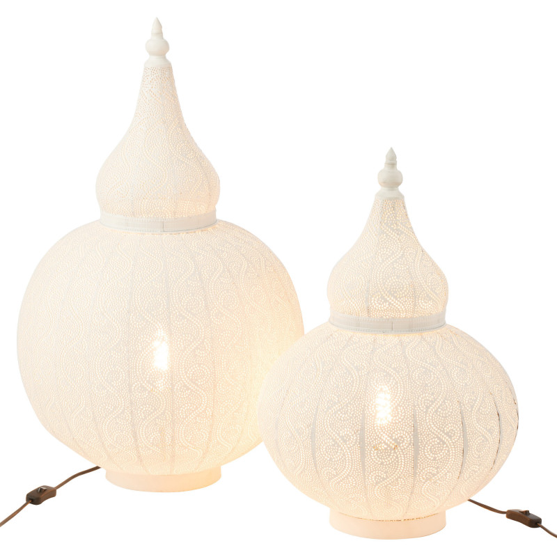 Lampe à poser Goutte XL en Métal Blanc Aladin - 6