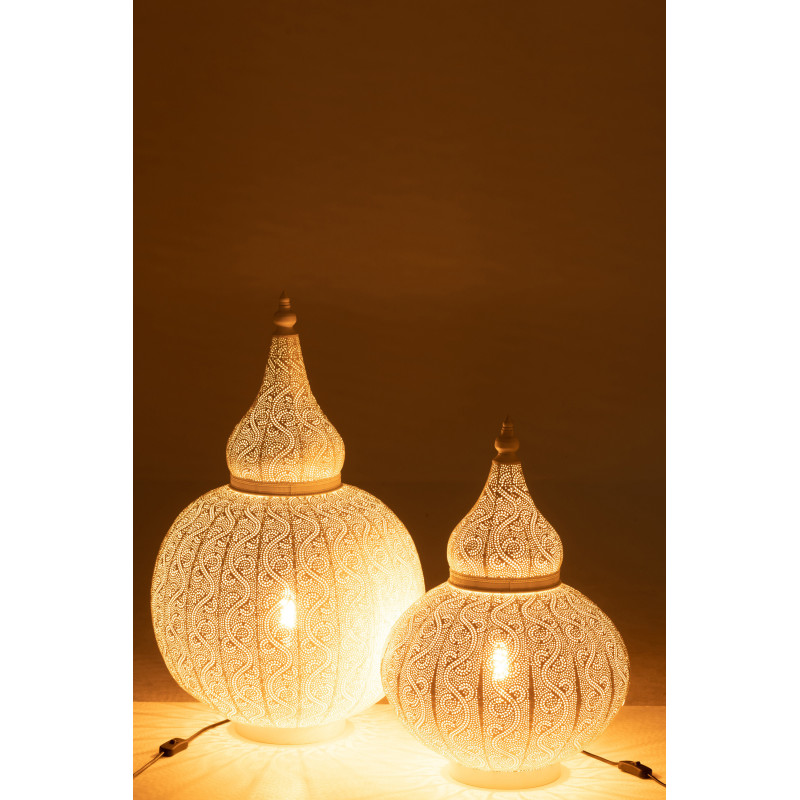 Lampe à poser Goutte XL en Métal Blanc Aladin - 7