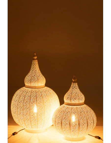 Lampe à poser Goutte XL en Métal Blanc Aladin - 7