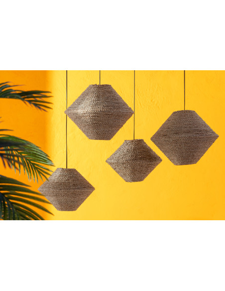 Suspension Soucoupe 40 cm en Jonc de mer Naturel Neyla J-Line - 2