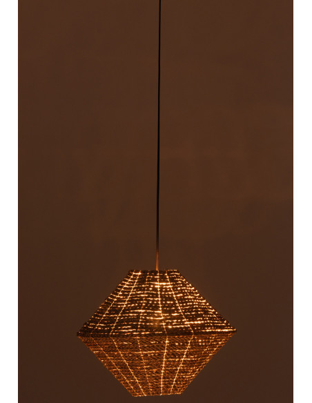 Suspension Soucoupe 40 cm en Jonc de mer Naturel Neyla J-Line - 4