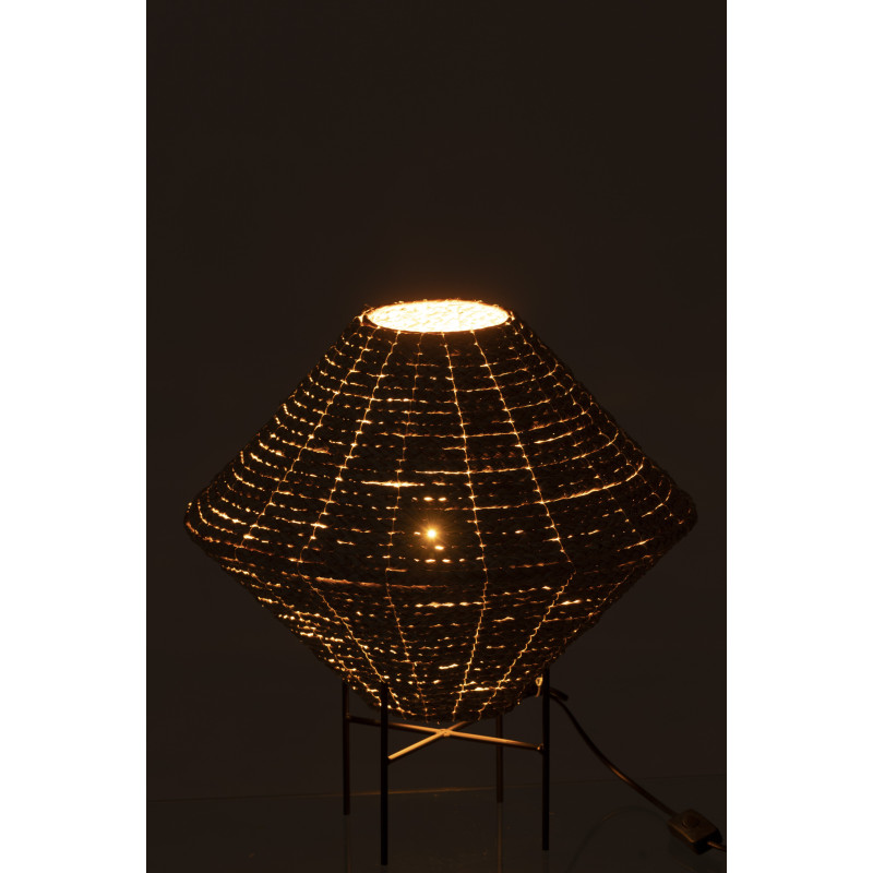 Suspension Soucoupe 40 cm en Jonc de mer Naturel Neyla J-Line - 5