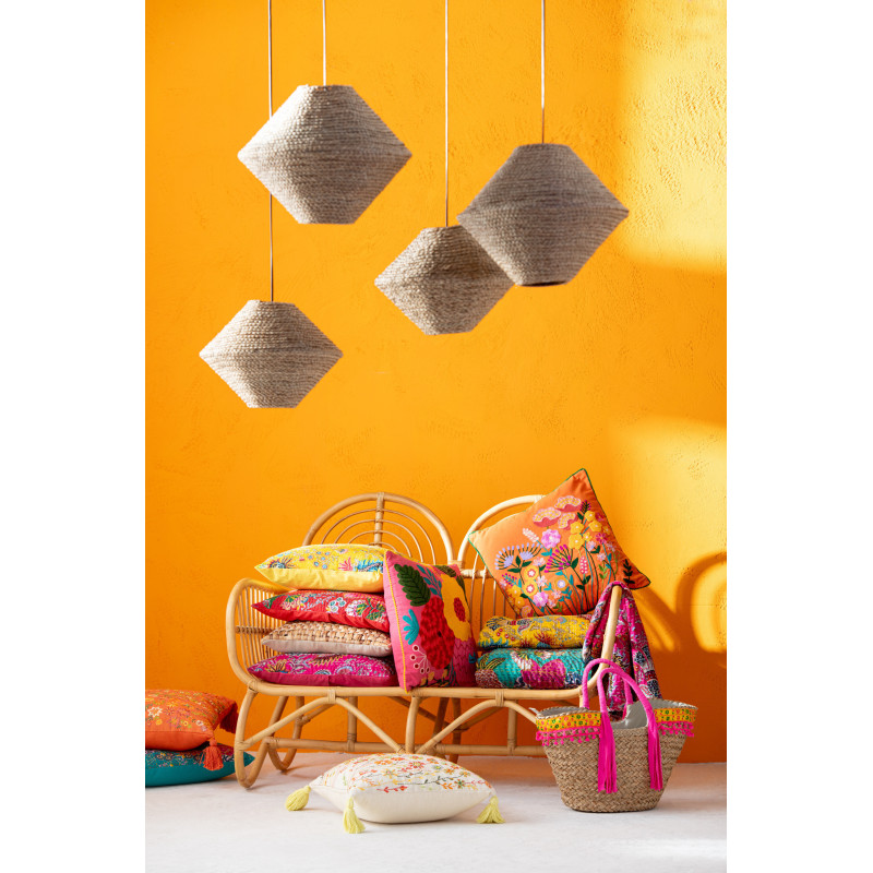 Suspension Soucoupe 40 cm en Jonc de mer Naturel Neyla J-Line - 6