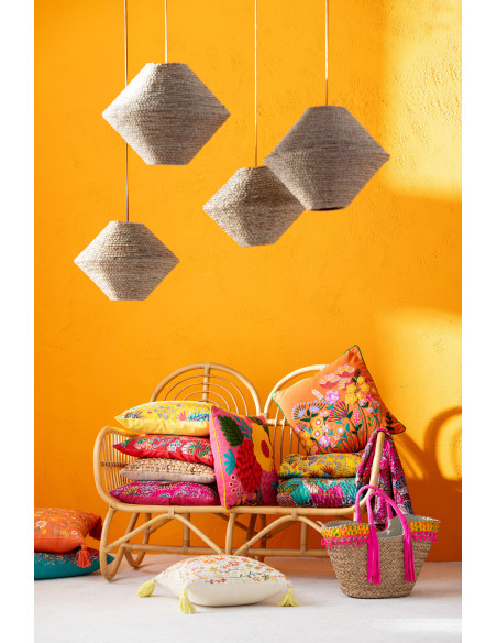 Suspension Soucoupe 40 cm en Jonc de mer Naturel Neyla J-Line - 6