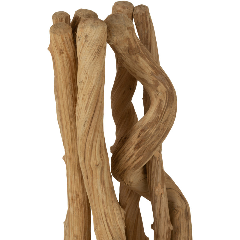 Lampe à poser Carrée en Bois Naturel Ivana J-Line - 6