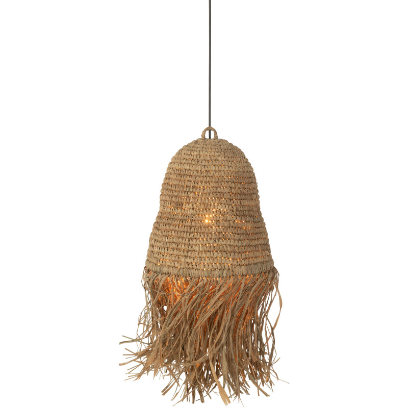 Abat-jour pour suspension 30 cm en Sisal Naturel Raphia Naturel Avec franges Sandro - 2