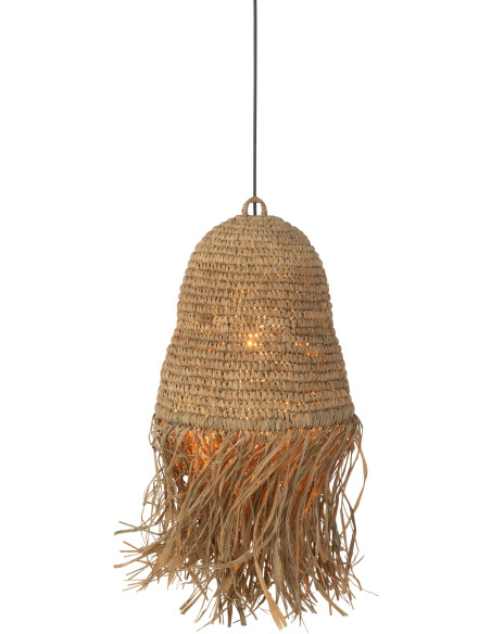 Abat-jour pour suspension 30 cm en Sisal Naturel Raphia Naturel Avec franges Sandro - 2