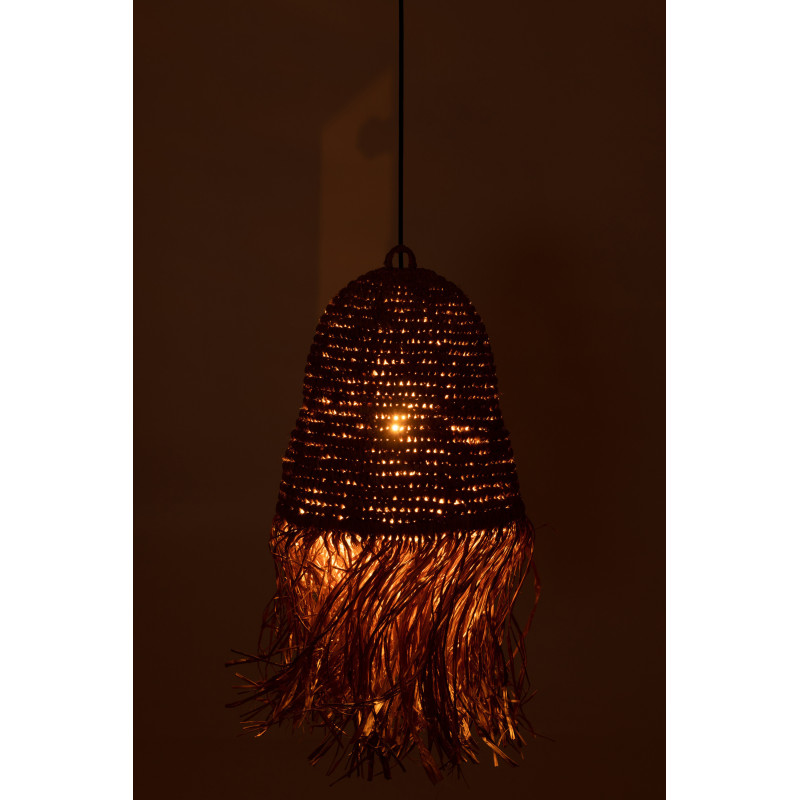 Abat-jour pour suspension 30 cm en Sisal Naturel Raphia Naturel Avec franges Sandro - 3