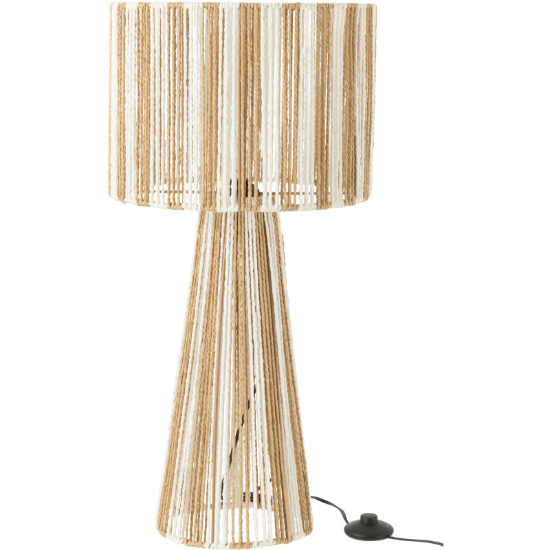 Lampe poser XL en Métal Corde Blanc Naturel Lindsay - 1