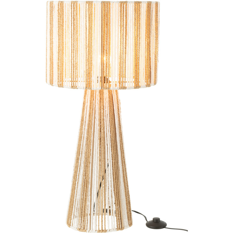 Lampe poser XL en Métal Corde Blanc Naturel Lindsay - 2