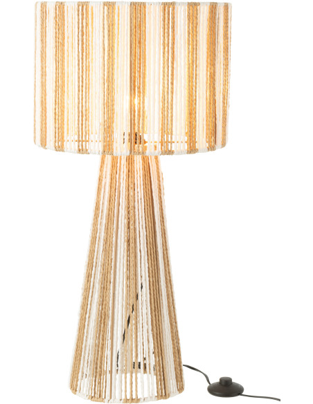 Lampe poser XL en Métal Corde Blanc Naturel Lindsay - 2