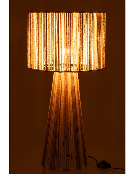 Lampe poser XL en Métal Corde Blanc Naturel Lindsay - 3