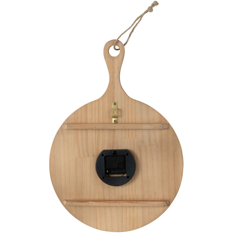 Horloge Murale Ronde Planche à découper Diamètre 40 cm en Bois de pin Naturel Cooky - 2