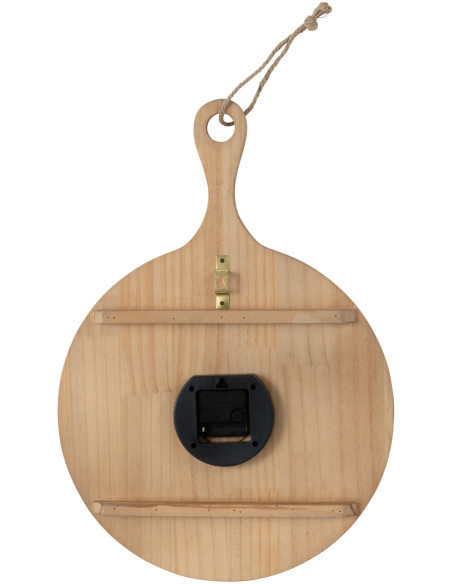 Horloge Murale Ronde Planche à découper Diamètre 40 cm en Bois de pin Naturel Cooky - 2