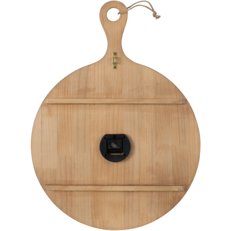 Horloge Murale Ronde XL Planche à découper Diamètre 65 cm en Bois de pin Naturel Cooky - 2