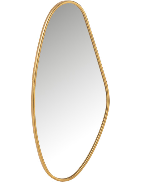 Miroir Mural Irrégulier Hauteur 70 cm en Bois Doré Sana - 1